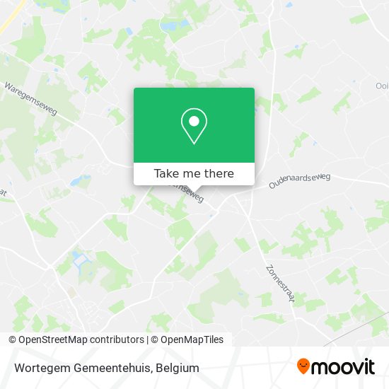 Wortegem Gemeentehuis map