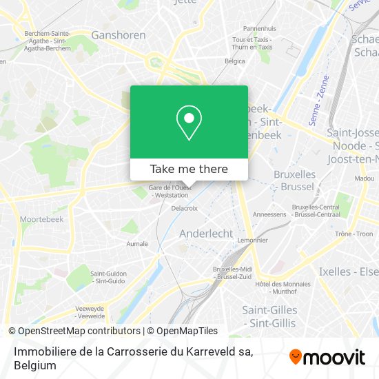 Immobiliere de la Carrosserie du Karreveld sa map