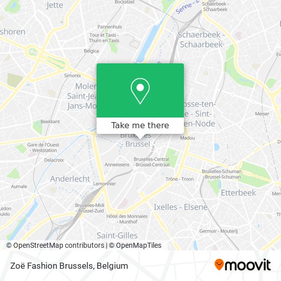 Zoë Fashion Brussels map