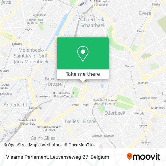 Vlaams Parlement, Leuvenseweg 27 plan