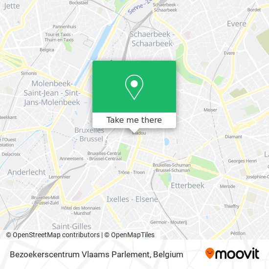 Bezoekerscentrum Vlaams Parlement map