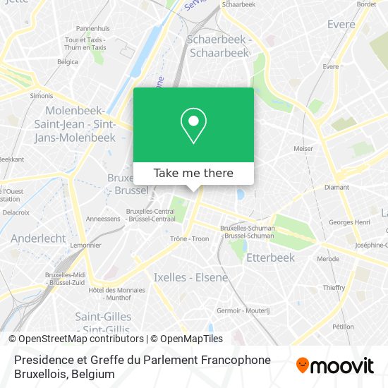 Presidence et Greffe du Parlement Francophone Bruxellois plan