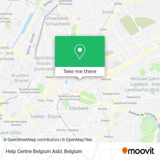 Help Centre Belgium Asbl map