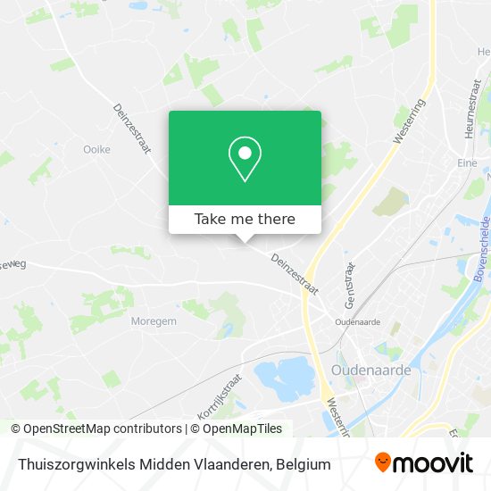 Thuiszorgwinkels Midden Vlaanderen map