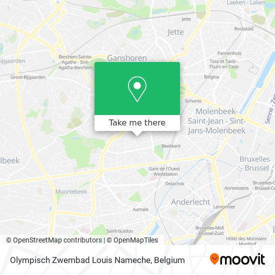 Olympisch Zwembad Louis Nameche map