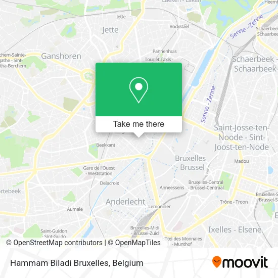 Hammam Biladi Bruxelles map