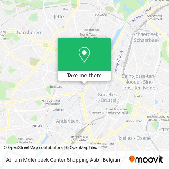 Atrium Molenbeek Center Shopping Asbl map