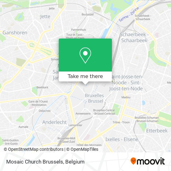 Mosaic Church Brussels map