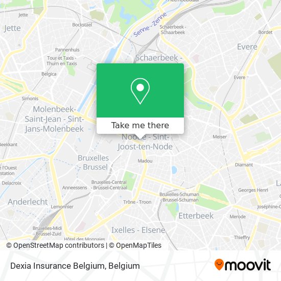 Dexia Insurance Belgium map