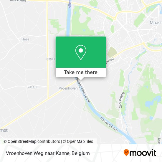 Vroenhoven Weg naar Kanne map