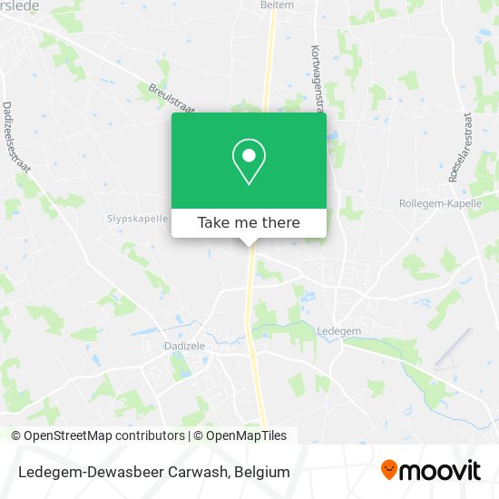 Ledegem-Dewasbeer Carwash map