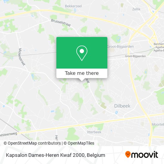 Kapsalon Dames-Heren Kwaf 2000 map