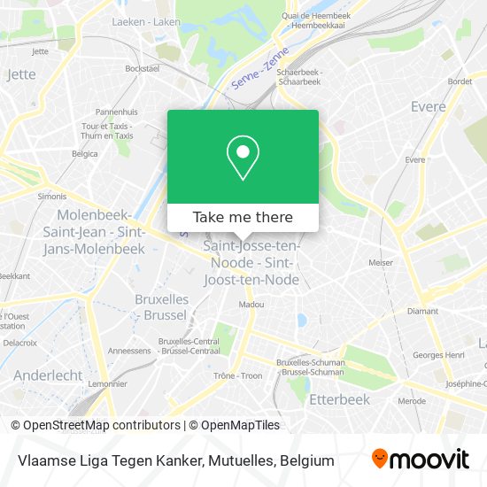 Vlaamse Liga Tegen Kanker, Mutuelles map