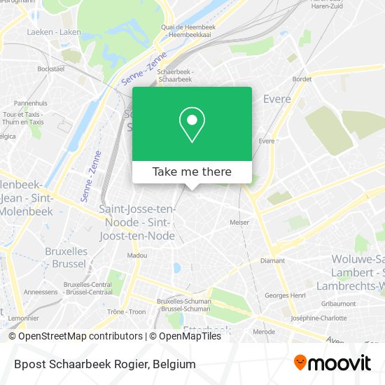 Bpost Schaarbeek Rogier map