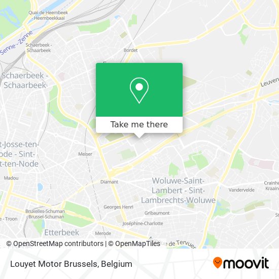 Louyet Motor Brussels map