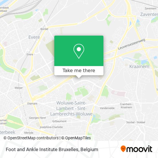 Foot and Ankle Institute Bruxelles map