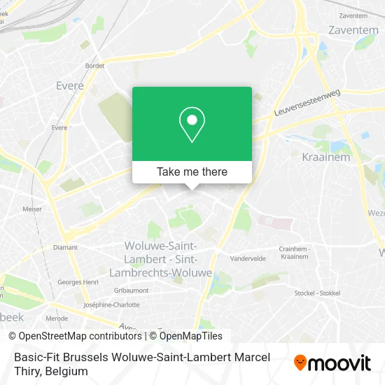 Basic-Fit Brussels Woluwe-Saint-Lambert Marcel Thiry map