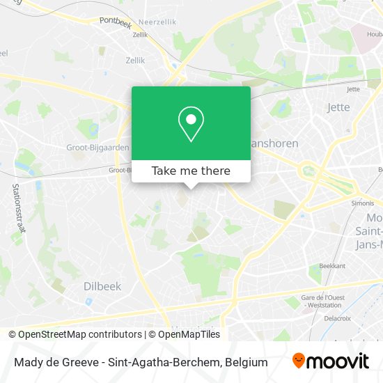 Mady de Greeve - Sint-Agatha-Berchem plan