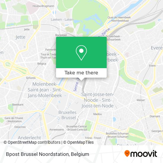 Bpost Brussel Noordstation map