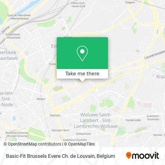 Basic-Fit Brussels Evere Ch. de Louvain plan