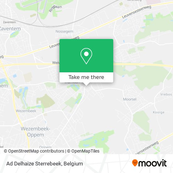 Ad Delhaize Sterrebeek map