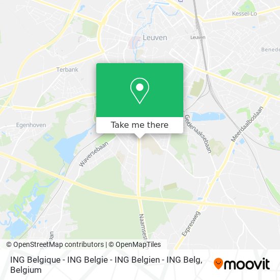 ING Belgique - ING Belgie - ING Belgien - ING Belg map