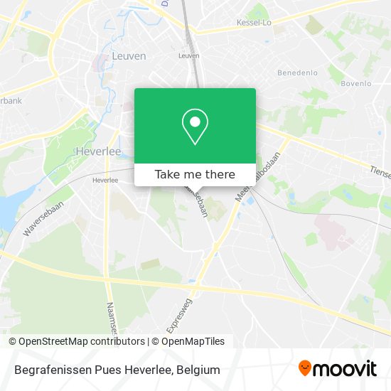 Begrafenissen Pues Heverlee map