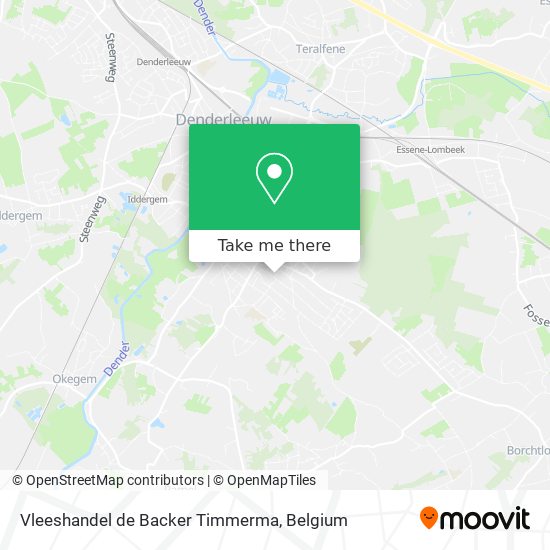 Vleeshandel de Backer Timmerma map