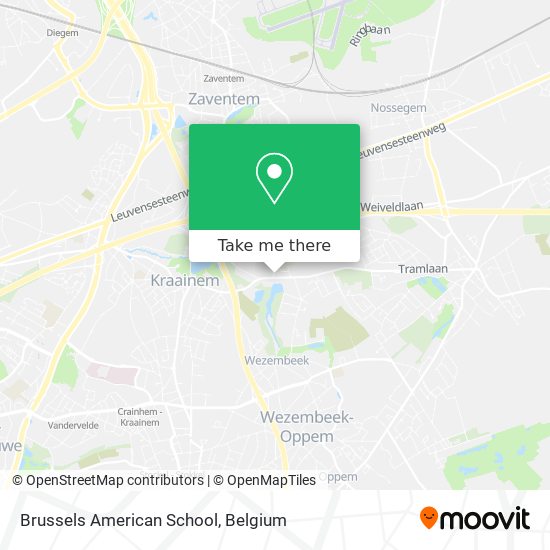 Brussels American School map