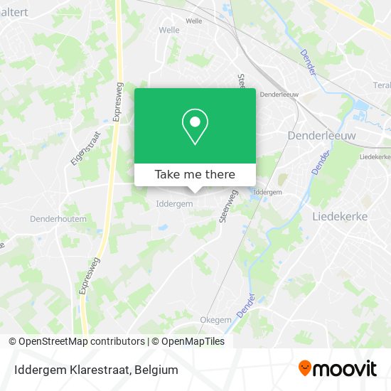 Iddergem Klarestraat map