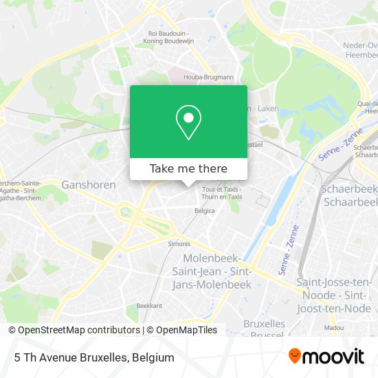 5 Th Avenue Bruxelles map