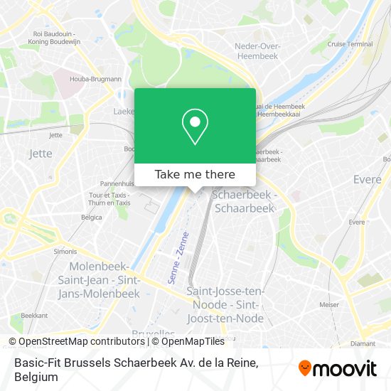 Basic-Fit Brussels Schaerbeek Av. de la Reine map