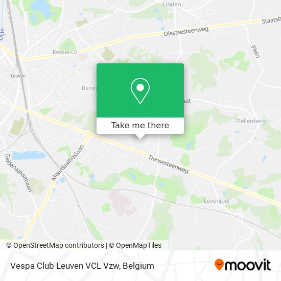 Vespa Club Leuven VCL Vzw map