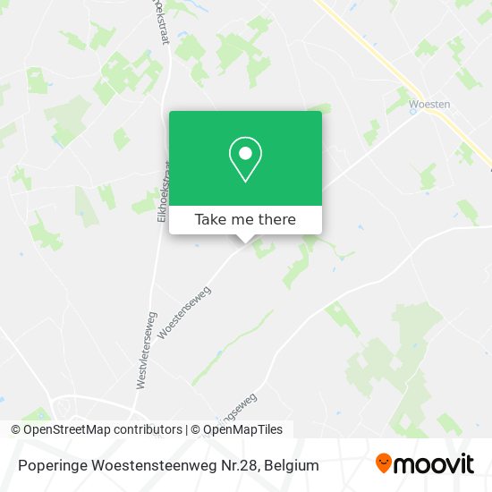 Poperinge Woestensteenweg Nr.28 plan