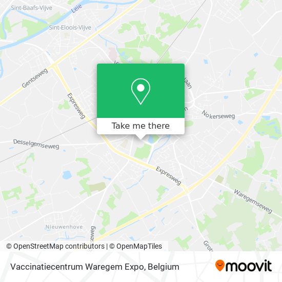 Vaccinatiecentrum Waregem Expo map