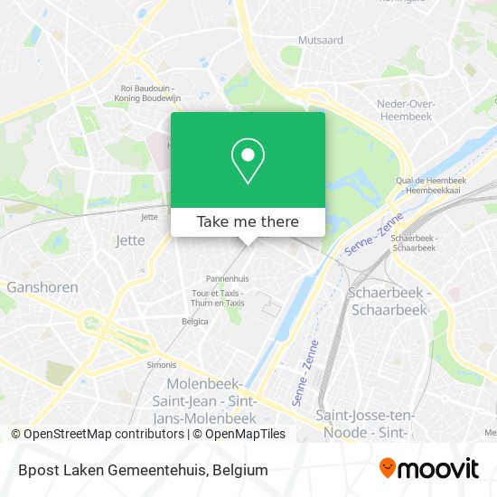 Bpost Laken Gemeentehuis map