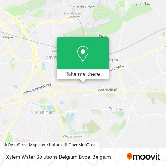 Xylem Water Solutions Belgium Bvba map