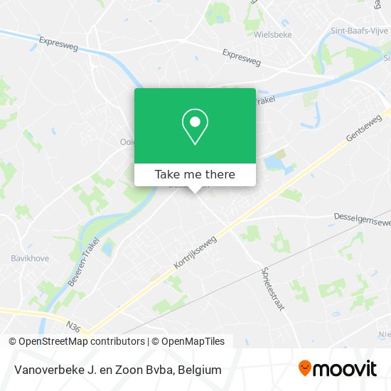 Vanoverbeke J. en Zoon Bvba plan