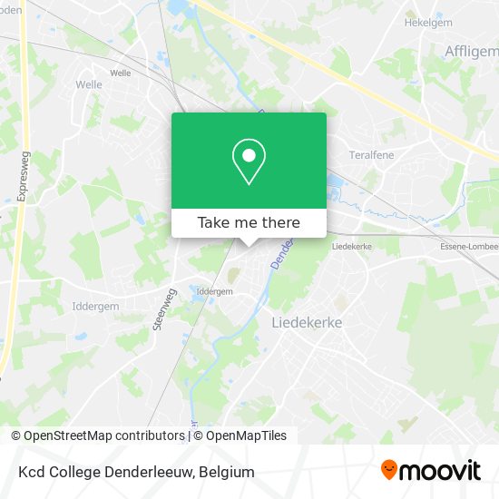 Kcd College Denderleeuw map