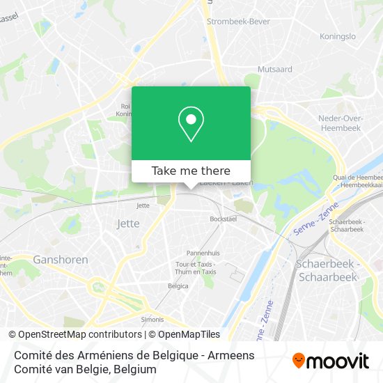 Comité des Arméniens de Belgique - Armeens Comité van Belgie map