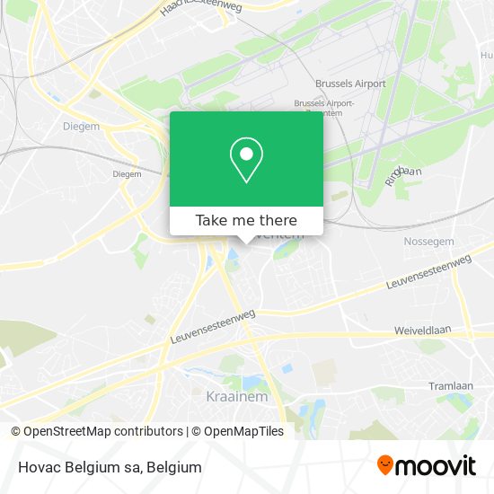 Hovac Belgium sa map