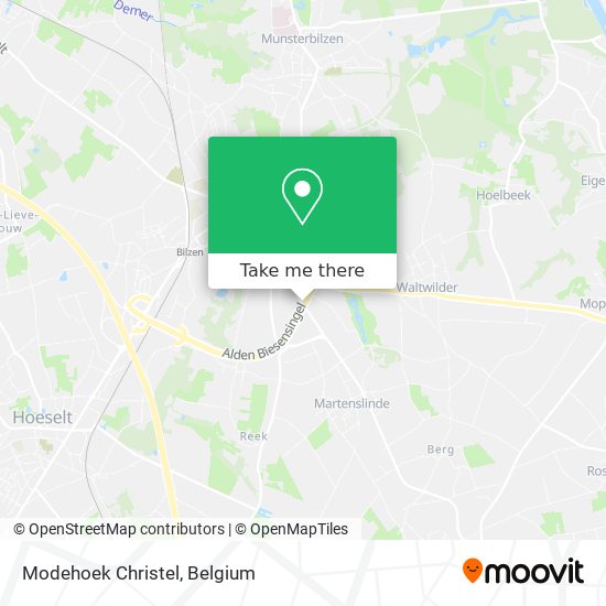 Modehoek Christel map