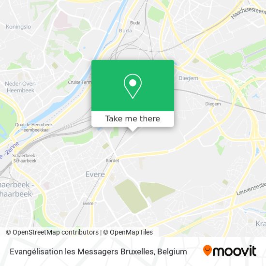 Evangélisation les Messagers Bruxelles map