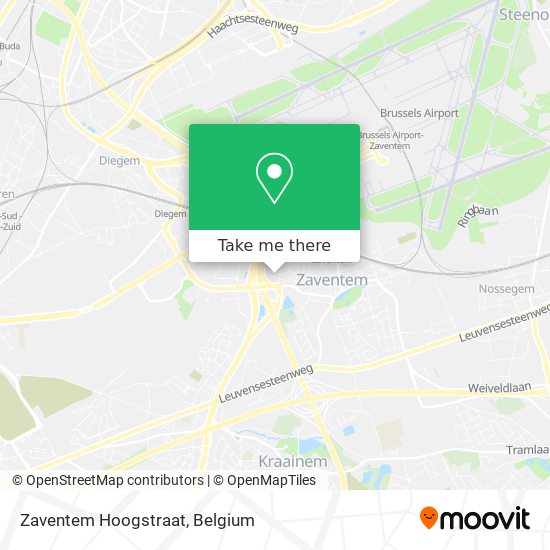 Zaventem Hoogstraat map