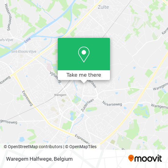 Waregem Halfwege map