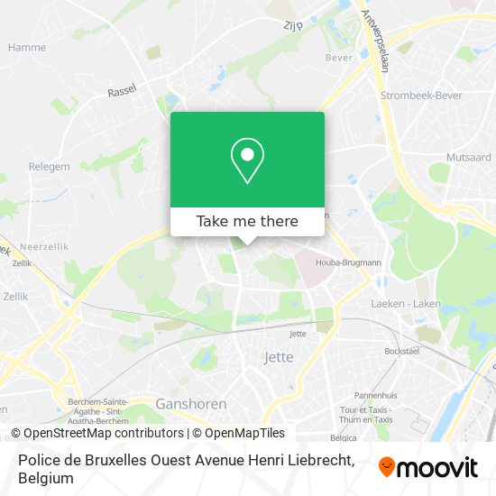 Police de Bruxelles Ouest Avenue Henri Liebrecht map