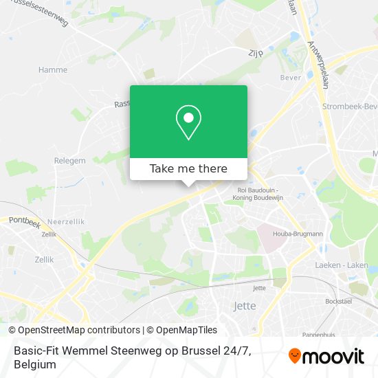 Basic-Fit Wemmel Steenweg op Brussel 24 / 7 map