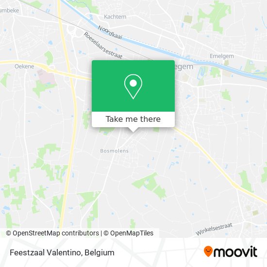 Feestzaal Valentino map