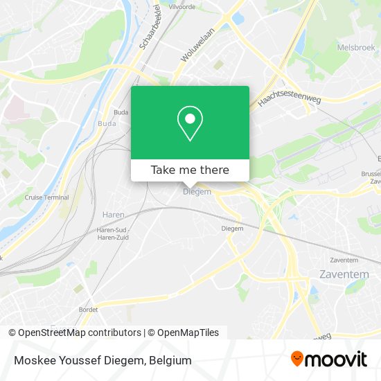 Moskee Youssef Diegem map