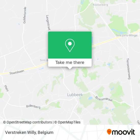 Verstreken Willy map